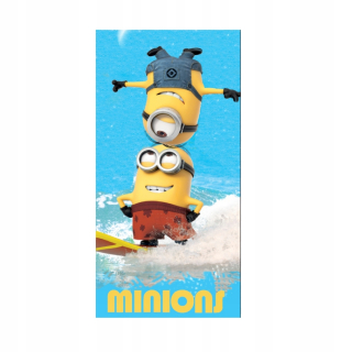 Mimoni - Kúpeľná uterák + výšivka 70x140 Minions s výšivkou