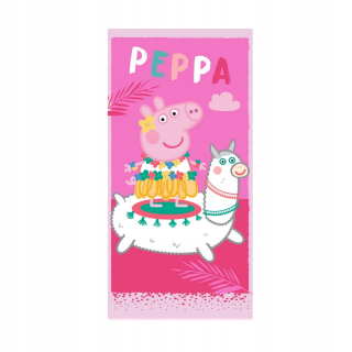 Pepa Pig - Kúpacia uterák + výšivka 70x140 peppa pesa prasa