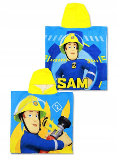 Požiarnik Sam - Uterák pončo s kapucňou 55x110 Hasič SAM