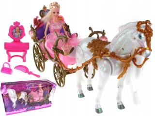 Elsa Frozen - Pink Carriage Walking Horse Lord Ice Karoca