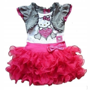 HELLO KITTY Pink Tull Dress sukne Ahoj Kitty 100