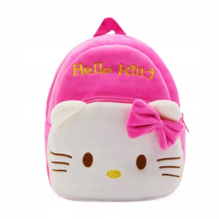 HELLO KITTY Ružový biely batoh Ahoj Kitty Plush pre školu