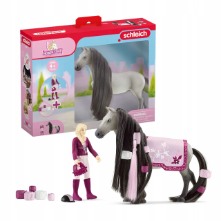 Schleich sada jazdec sofia kôň pustý s vlasmi koníka 42584