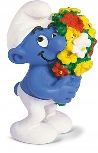 Šmolkovia - Schleich Smerf s kvetmi Smurf Figurine 20469