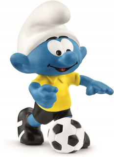 Šmolkovia - Schleich Smurfy 20806 Smurf s loptou - futbalista