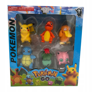 Obsahuje obľúbené postavičky ako Pikachu, Charmander, Psyduck, Squirtle, Jigglypuff a Bulbasaur.