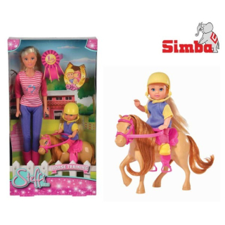 STEFFI bábika - Simba 5738051 STEFFI A EVI s koňom