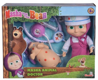 Máša a medveď - Simba Doll Masha veterinára Masha and medveď