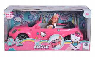 HELLO KITTY Simba bábika steffi kabriolet vw beetle hello mačiatko