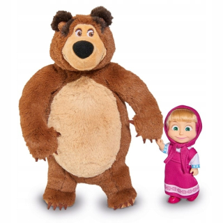SIMBA Sada Bábika Máša 13 cm a Maskot Plyšový Medveď Miša 25 cm