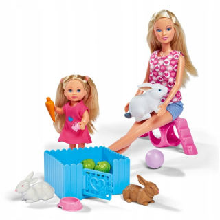 Babika evi - Simba Sl Steffi a Evi Doll so zvieratami Kings