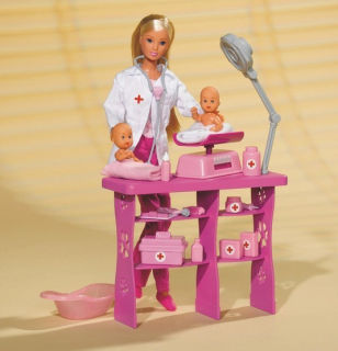 STEFFI bábika - Simba Steffi Pediater s dvoma deviatami