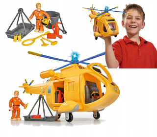 Požiarnik Sam  - Simba Fireman Sam Helicopter Wallaby + Akcia Obrázok + AKC