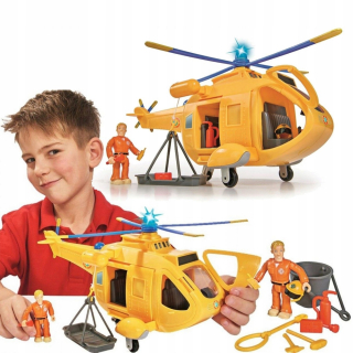 Požiarnik Sam  - Simba Fireman Sam Helicopter Wallaby II + Figurine