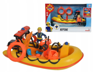 Požiarnik Sam - Simba Firefighter Sam Rescue Boat Neptún s obrázkom