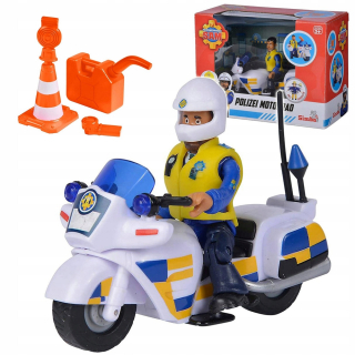 Požiarnik Sam  - Simba Firefighter Sam Polícia Motor Figurine Malcoma