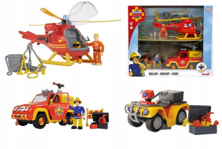 Požiarnik Sam  - Simba Fireman Sam Venus Merkúr 3 Vozidlá 2figurki