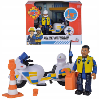 Požiarnik Sam  - Simba Fireman Sam Policajný motor Figúrka Malcolm
