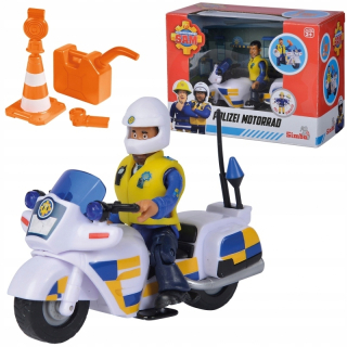 Požiarnik Sam  - Simba Firefighter Sam Polícia Motor Motocykel Figurine
