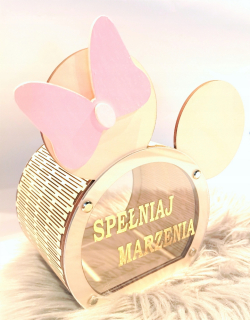 Minnie Mouse - Piggy Bank v tvare Minni BAPTISM - Narodeniny