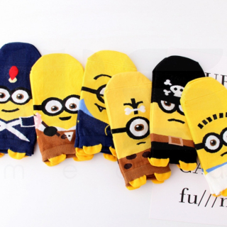 Mimoni - Ponožky minionové ponožky päty nastaviť 6 párov