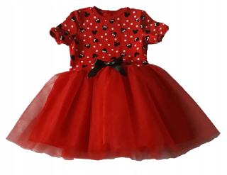 Minnie Mouse - Roztomilé tulové šaty mickey myš 98