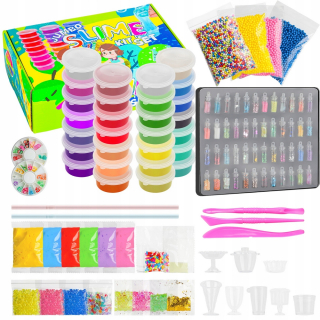 SLIME SET NA VÝROBU JUMBO SLUTS CREATIVE LARGE XXL 28 slajm slimes