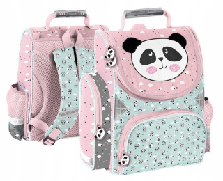 Aktovka školská taška - Cute Panda School Bag Girl 1-3