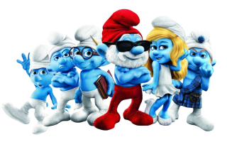 Šmolkovia - Smurfs 3D - obrovské 100cm steny nálepky !!!