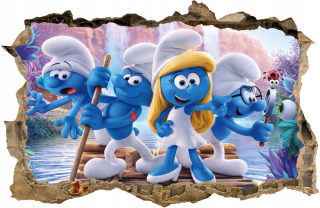 Šmolkovia - Smurfs nálepka na stene 70x45 # 233