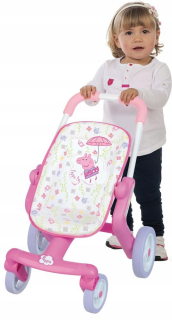 Pepa Pig - Smoby bábika kočík chodiť čerpadlo peppa