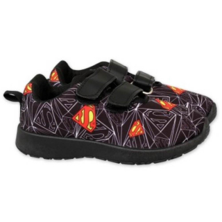 Superman - Tenisky superman na suchý zips čierny šedá 32