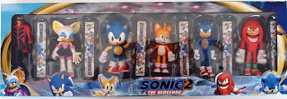 Sonic 2 the jedgehog veľké postavky 6KS set 10 cm