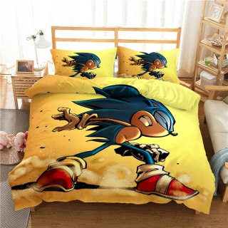 SONIC hračky - Sonic posteľná bielizeň na deke vankúš 135 * 200