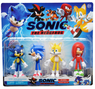 SONIC hračky - Sonic tím Hedgehog Figurines Set 4 ks