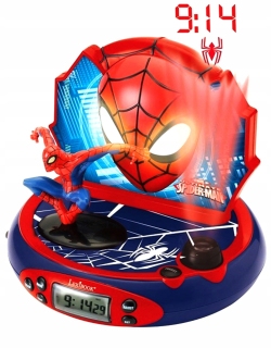SPIDERMAN - Spiderman Budík Hodiny pre deti s projektorom