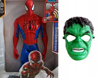 HULK - Spiderman Veľký pohybujúci sa figúrka + hulk maska
