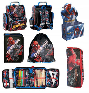 Aktovka školská taška - Spiderman Spider Man SchoolBag ceruzky Puzdro
