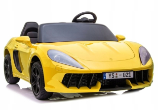 Športové auto na batériu Žltá lakovaná