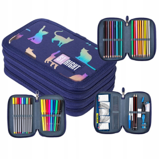 Peračník - St.Right Triple Cucil Case vybavené Holo Cats