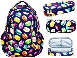 Školský batoh, taška - St.Right Backpack BP26 3K 1-KL macarons + ceruzka