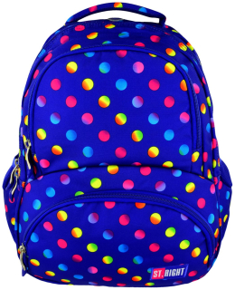 Školský batoh, taška - St.Right Backpack BP7 4-Chamber Neon Dots 612329