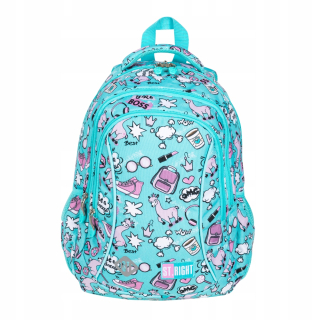Aktovka školská taška - St.Right Backpack School Bag BP26 Pastel Lama