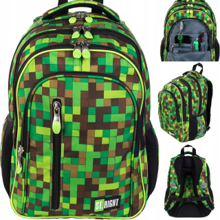 Školský batoh, taška - St.Right Backpack School Bag Pixele hra