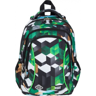 ST.RIGHT BACKPACK pre 1. triedu 3D BLOCKY zelená BP26