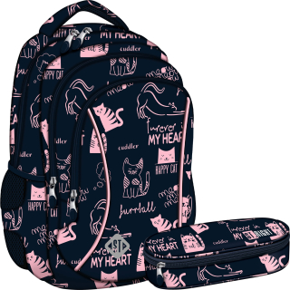 Školská taška - batoh, set, zostava - SADA BATOHOVÝCH BATOH ST. PRAVIDLO NA KUČIATKY PENCIL CASE-0926