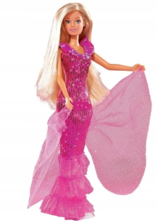 STEFFI bábika - Steffi Barbie LakatyPe v ružovej guľôčky šaty