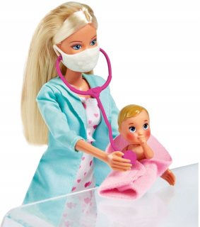 STEFFI bábika - STEFFI Pediatrické deti s maskou + príslušenstvo