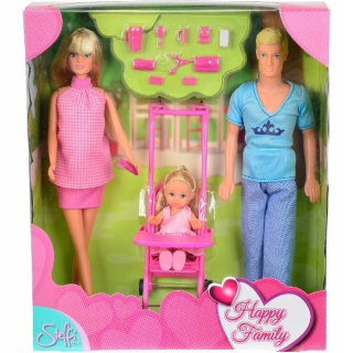 STEFFI bábika - Steffi set šťastná rodina