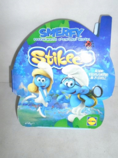 Šmolkovia - STIKEZ SMURFS KOM24 Album Použitý stav -4gratis